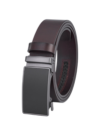 Hoogwaardige Rundleer Riem met Automatische Gesp - Volledig Leer - Bruin - Premium Lederen Broekriem - Duurzaam - Luxe Riemen Heren