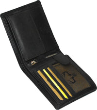 Hoogwaardige Buffelleren Portemonnee – Zwart – Volledig Leer – RFID / Anti Skim – Portemonnee heren – Inclusief Geschenkdoos