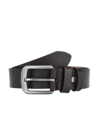 High-quality cowhide leather belt - full leather - dark brown - leather belt - durable men's belts