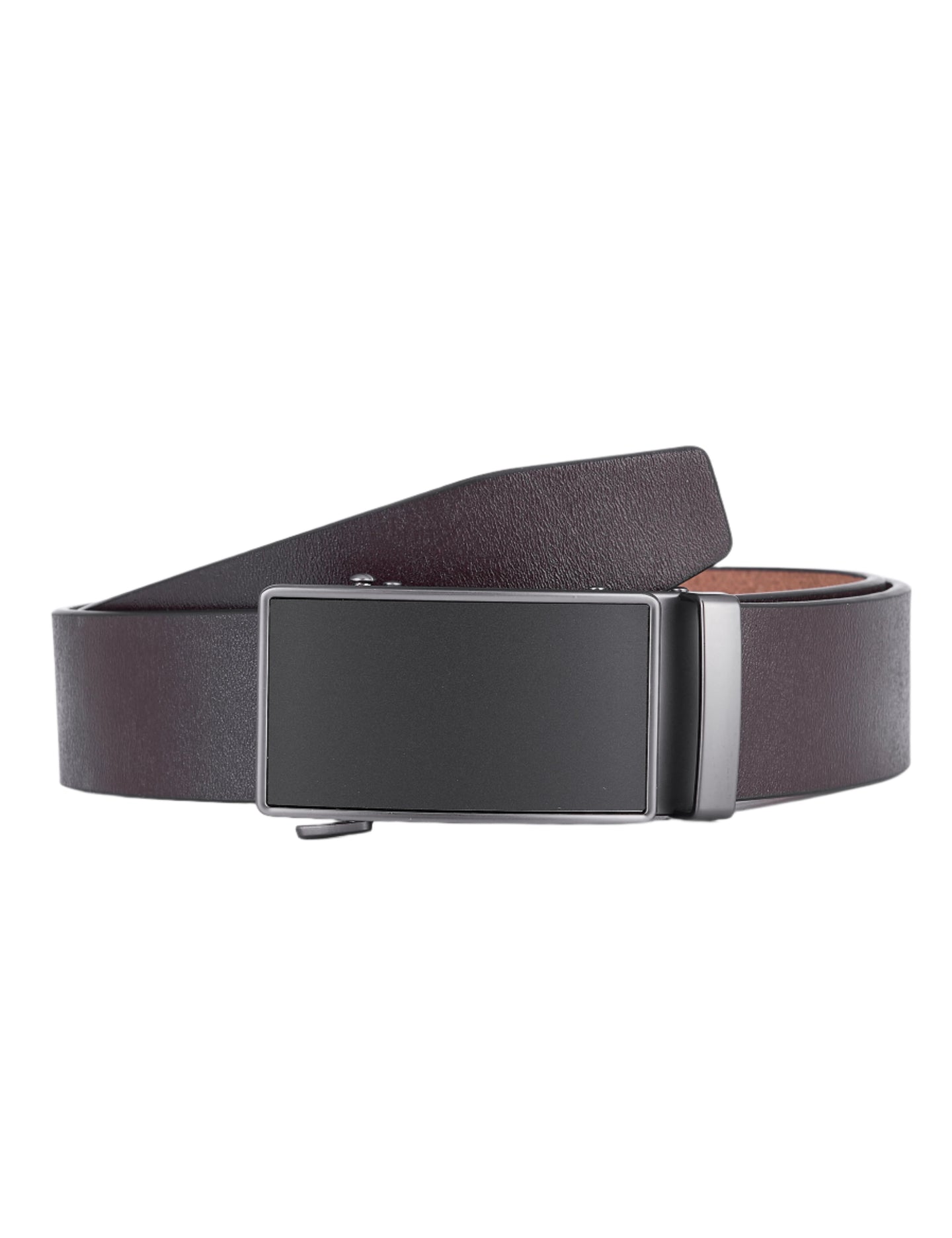 Splitlederen Riem met Automatische Gesp - Volledig Leer - Bruin - Duurzaam - Lederen Broekriem - Automatische Gesp Riemen Heren