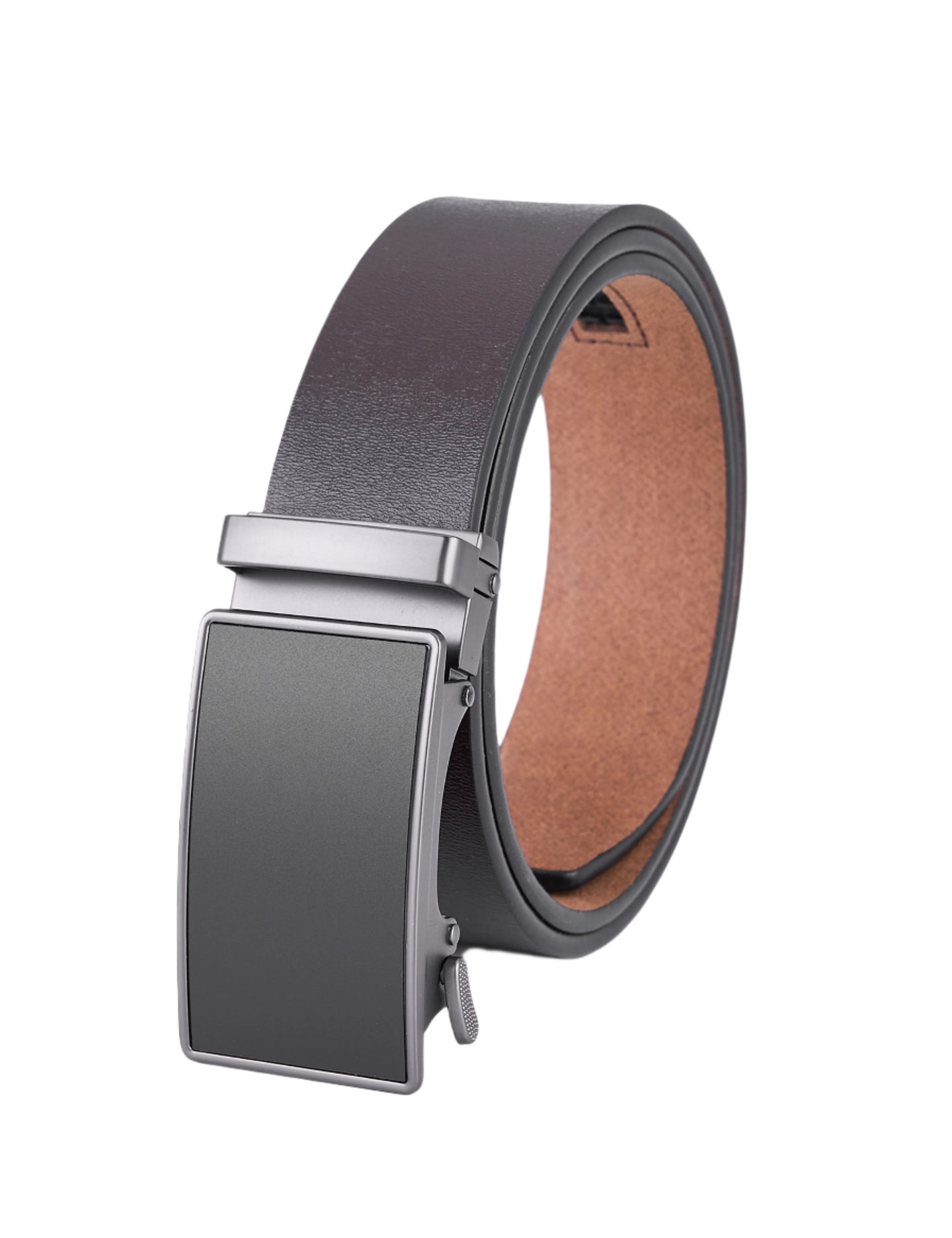 Splitlederen Riem met Automatische Gesp - Volledig Leer - Bruin - Duurzaam - Lederen Broekriem - Automatische Gesp Riemen Heren