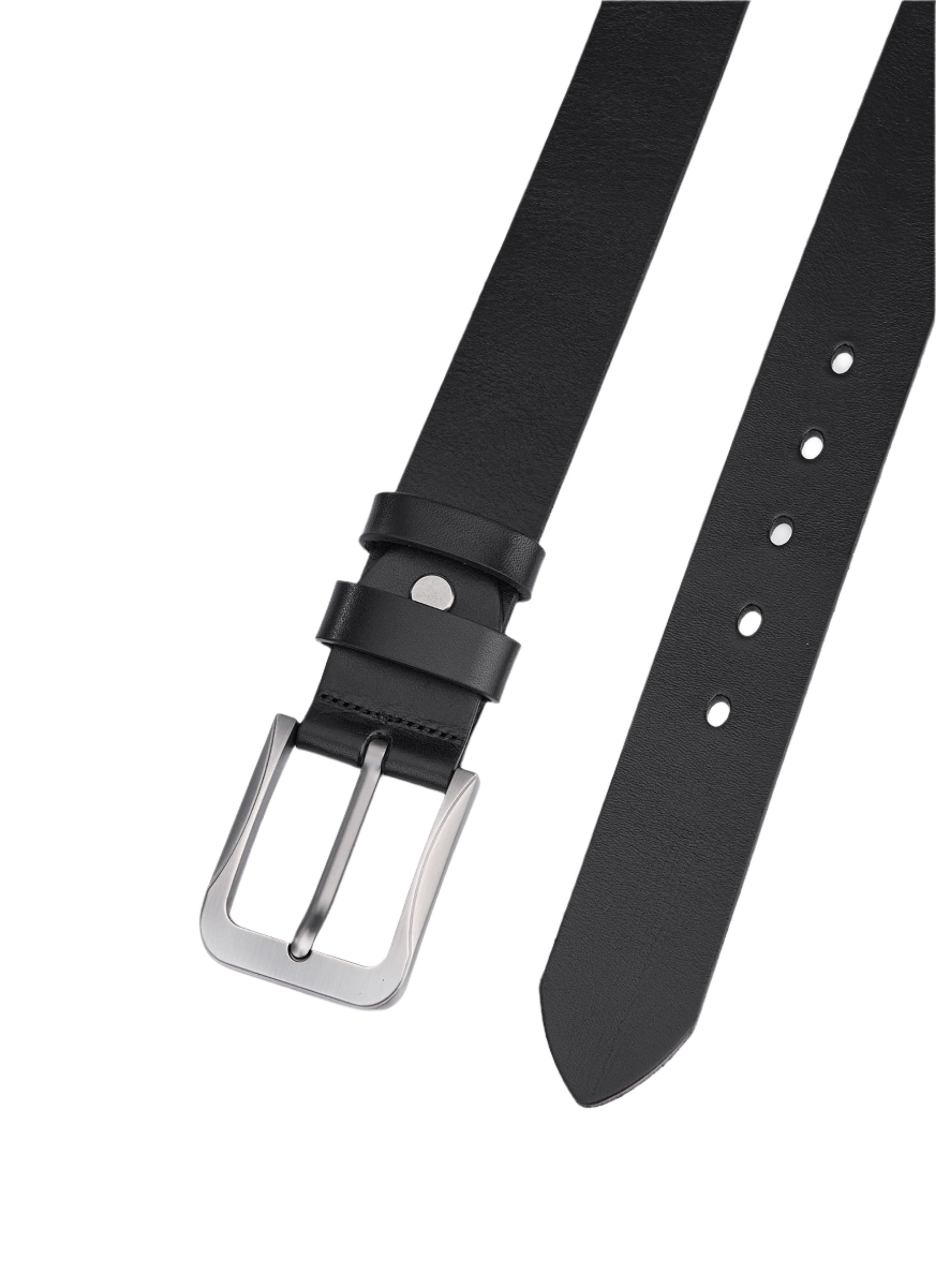 Hoogwaardige Rundleer Riem - Volledig Leer - Zwart - Duurzaam - Premium Lederen Broekriem - Luxe Riemen Heren - Vintage Patroon