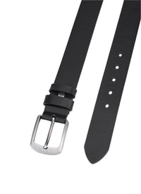 Hoogwaardige Rundleer Riem - Volledig Leer - Zwart - Lederen Broekriem - Duurzame Riemen Heren