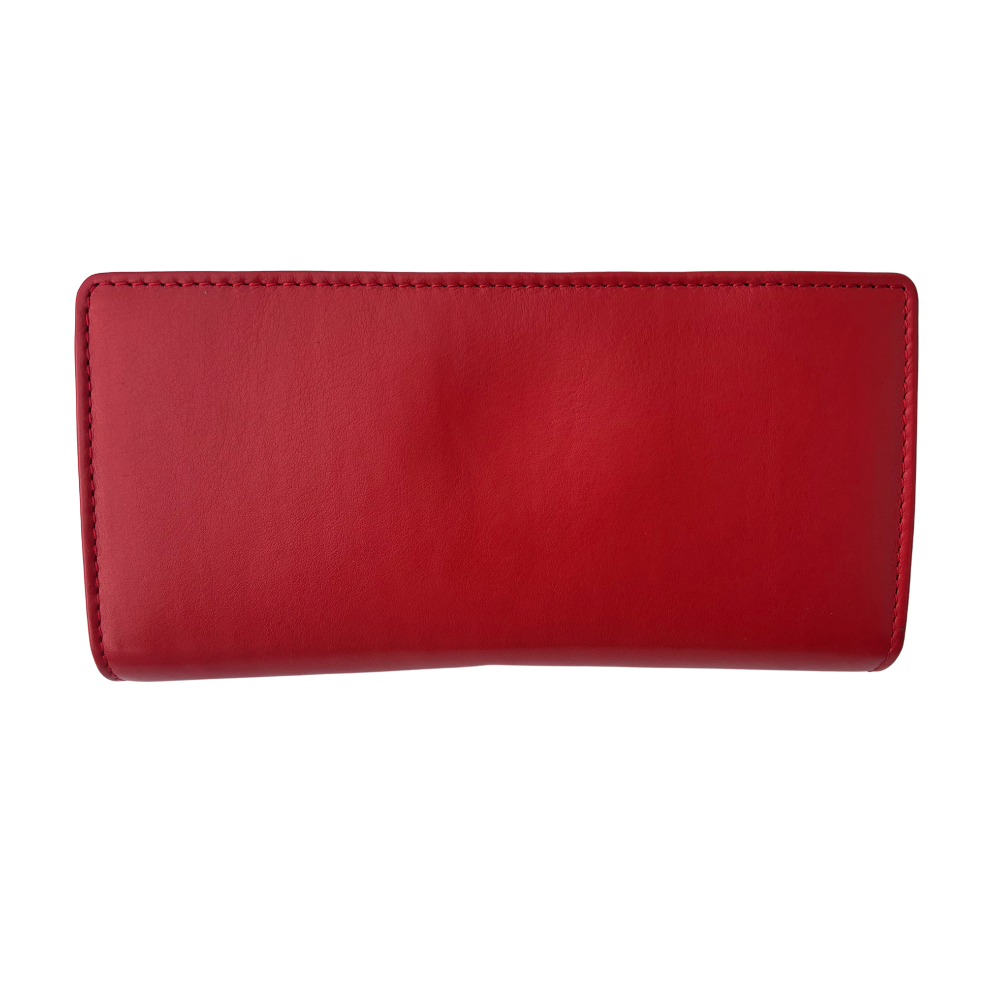 Luxe Portemonnee Dames RFID / Anti Skim - Buffelleer - Rood - Langwerpig - Dames Portemonnee - Volledig Leer - Portefeuille Dames RFID
