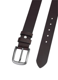 Hoogwaardige Rundleer Riem - Volledig Leer - Donker Bruin - Duurzaam - Premium Lederen Broekriem - Luxe Riemen Heren