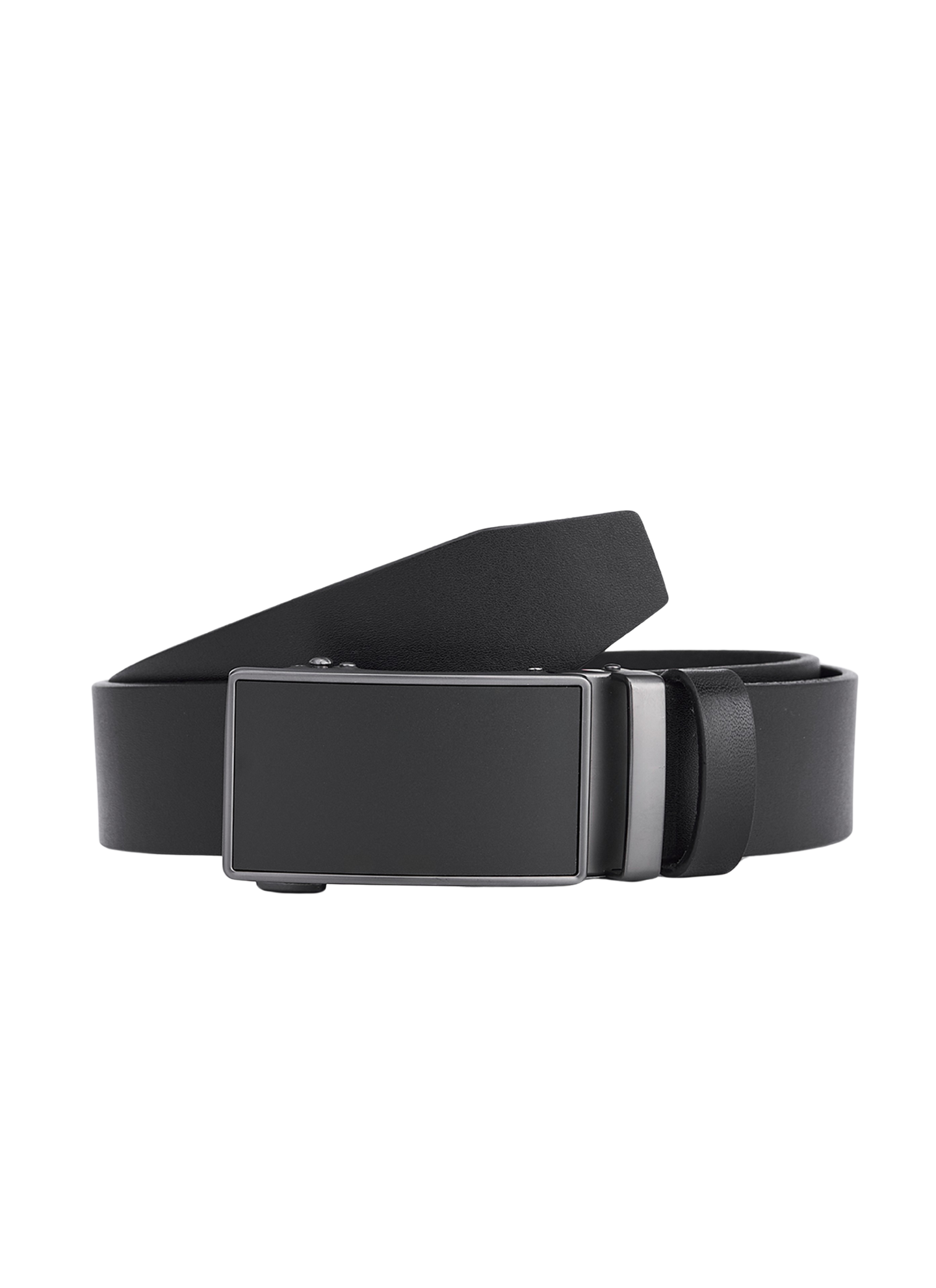 Hoogwaardige Rundleer Riem met Automatische Gesp - Volledig Leer - Zwart - Premium Lederen Broekriem - Duurzaam - Luxe Riemen Heren