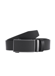 Hoogwaardige Rundleer Riem met Automatische Gesp - Volledig Leer - Zwart - Premium Lederen Broekriem - Duurzaam - Luxe Riemen Heren