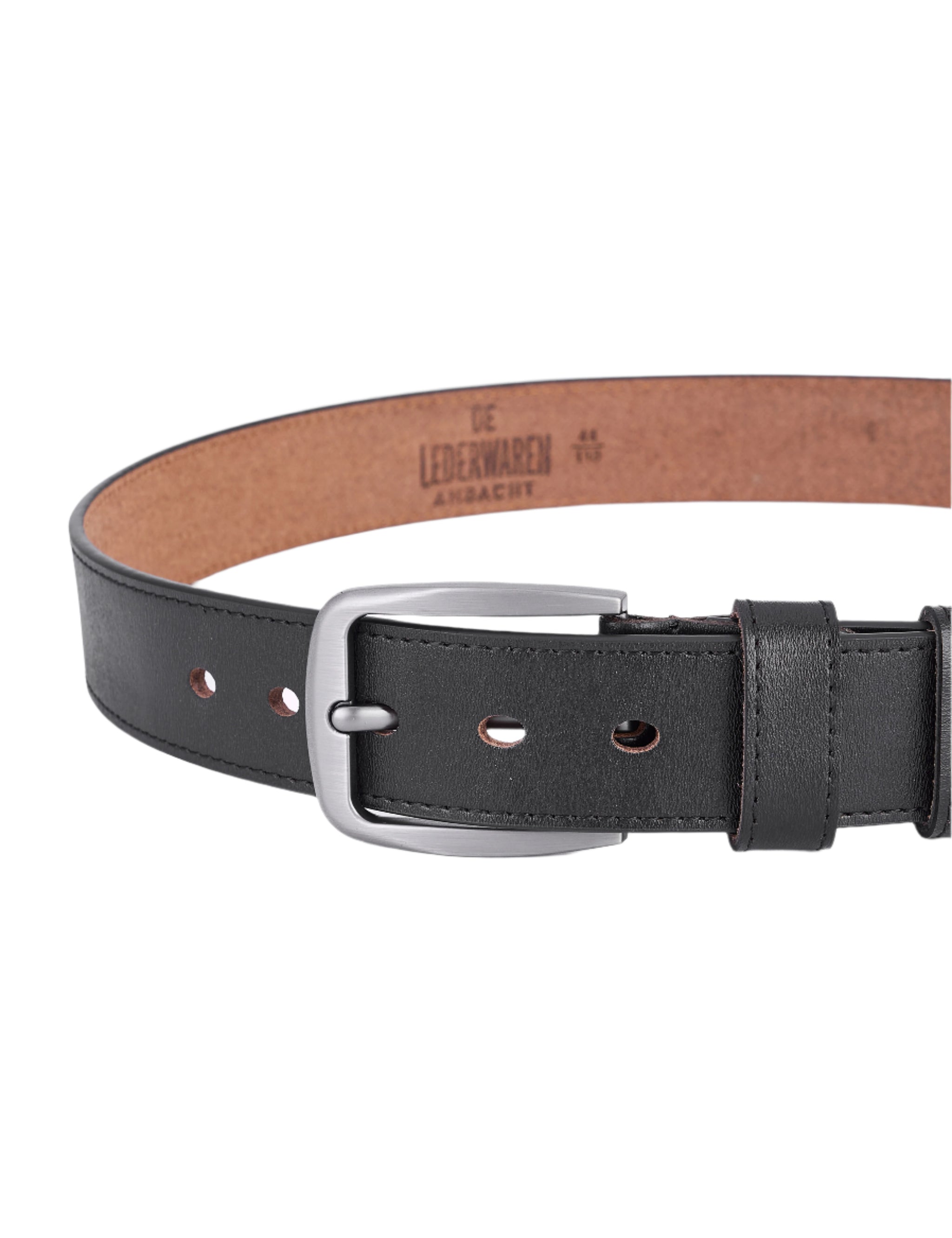 2 Stuks - Splitleer Riemen met Stiksels - Volledig Leer - Zwart & Bruin - Duurzaam - Lederen Broekriem - Riemen Heren