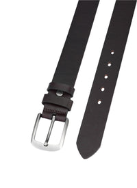 High-quality cowhide leather belt - full leather - dark brown - leather belt - durable men's belts