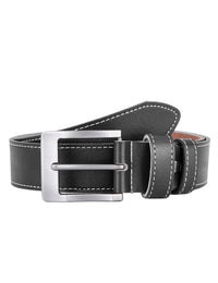 2 Stuks - Splitleer Riemen met Witte Stiksels - Volledig Leer - Zwart & Bruin - Duurzaam - Lederen Broekriem - Riemen Heren