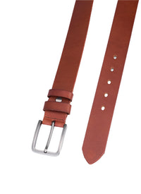 Hoogwaardige Rundleer Riem - Volledig Leer - Bruin - Lederen Broekriem - Ruwe & Duurzame Riemen Heren