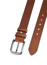 Hoogwaardige Rundleer Riem - Volledig Leer - Cognac - Duurzaam - Premium Lederen Broekriem - Luxe Riemen Heren
