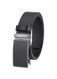 Hoogwaardige Rundleer Riem met Automatische Gesp - Volledig Leer - Zwart - Premium Lederen Broekriem - Duurzaam - Luxe Riemen Heren