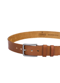 Hoogwaardige Rundleer Riem - Volledig Leer - Cognac - Lederen Broekriem - Ruwe & Duurzame Riemen Heren