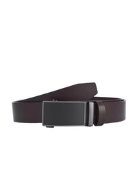 2 Pieces - High Quality Cowhide Leather Belt with Automatic Buckle - Black & Brown - Full Leather - Black - Durable - Premium Leather Belt - Luxury Belts for Men