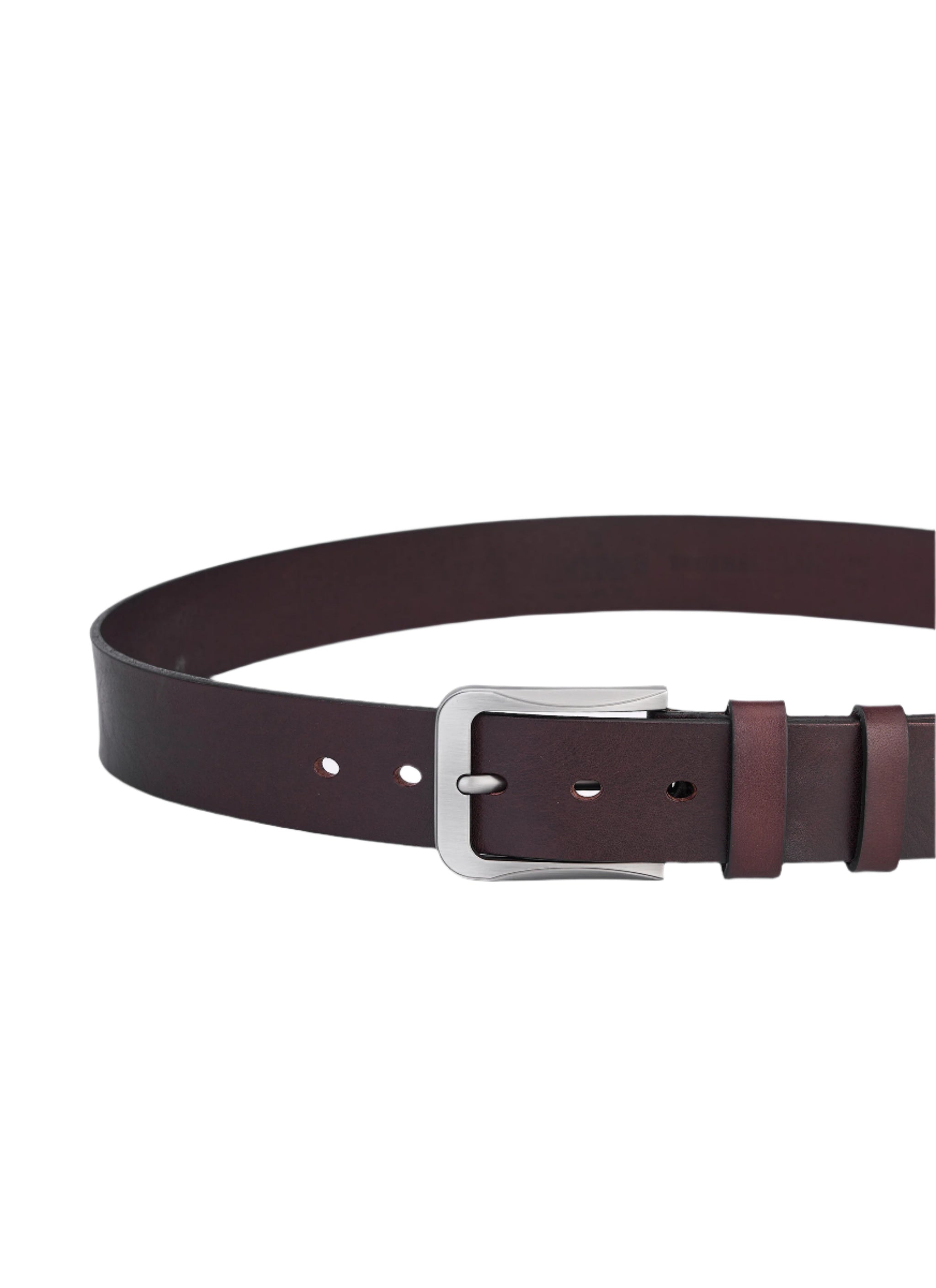 Hoogwaardige Rundleer Riem - Volledig Leer - Donker Bruin - Duurzaam - Premium Lederen Broekriem - Luxe Riemen Heren - Vintage Patroon