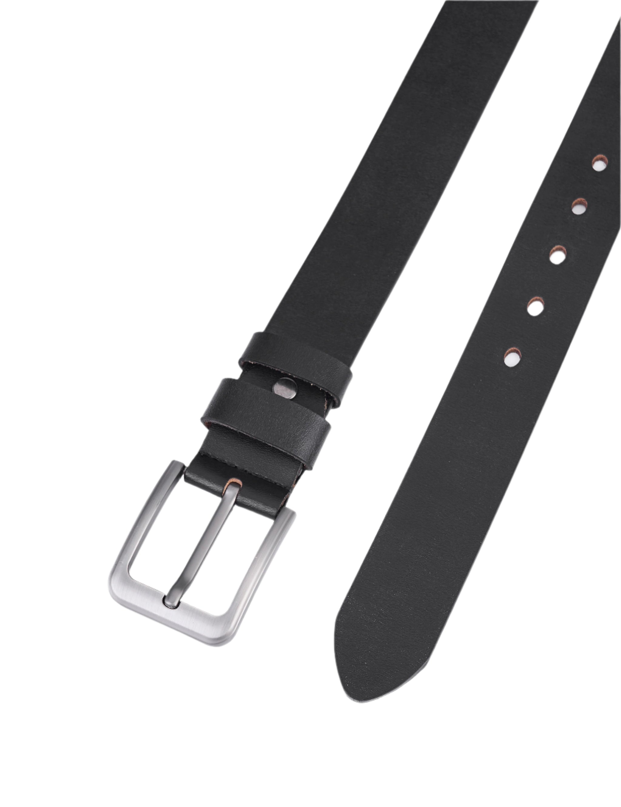 Splitlederen Riem - Zwart - Duurzaam - Volledig Leer - Lederen Broekriem - Riemen Heren