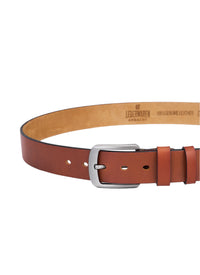 Hoogwaardige Rundleer Riem - Volledig Leer - Cognac - Lederen Broekriem - Duurzame Riemen Heren