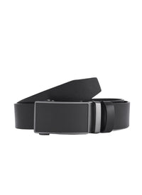 2 Pieces - High Quality Cowhide Leather Belt with Automatic Buckle - Black & Brown - Full Leather - Black - Durable - Premium Leather Belt - Luxury Belts for Men