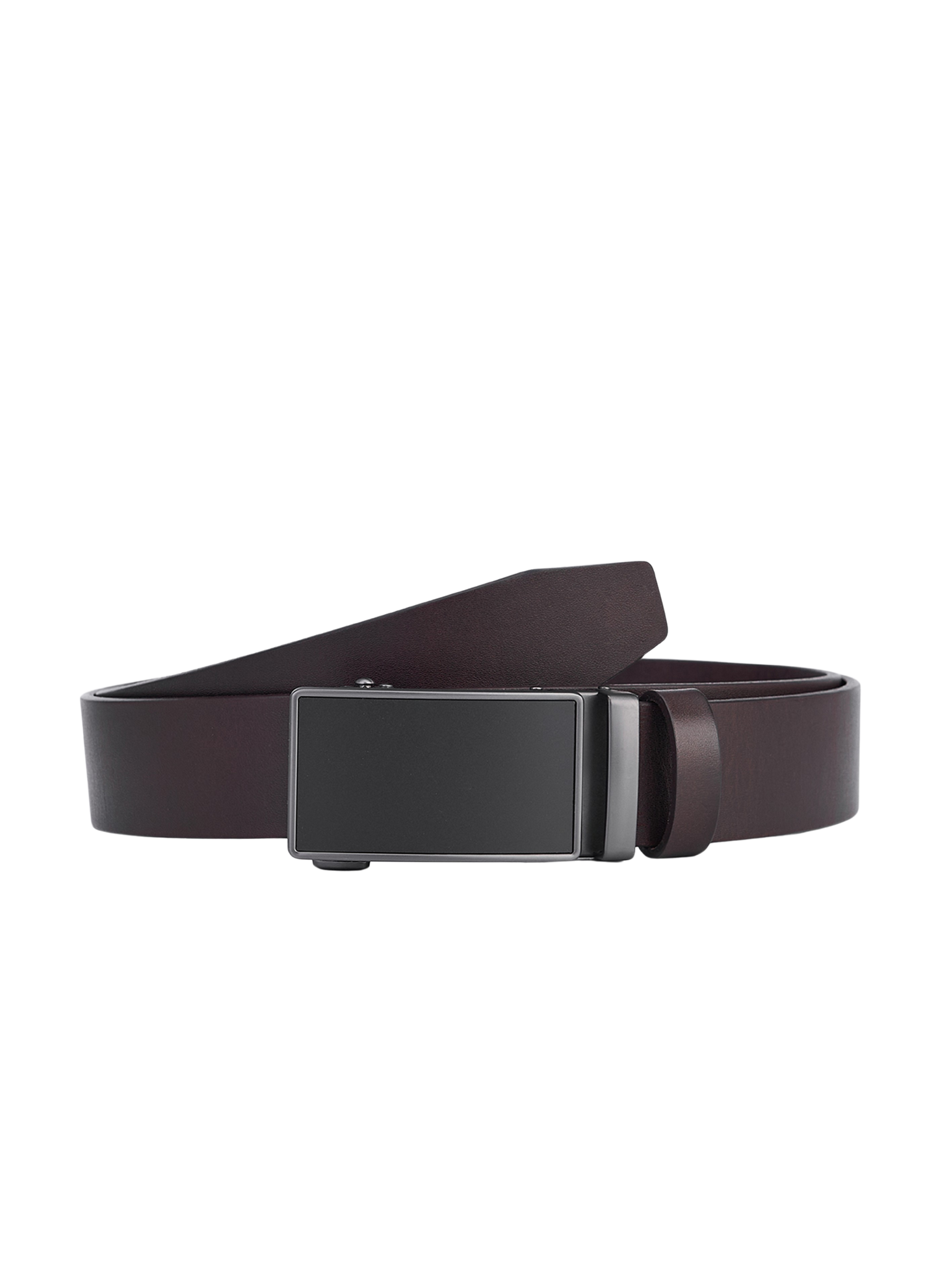 Hoogwaardige Rundleer Riem met Automatische Gesp - Volledig Leer - Bruin - Premium Lederen Broekriem - Duurzaam - Luxe Riemen Heren