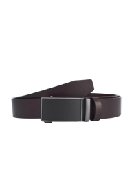 Hoogwaardige Rundleer Riem met Automatische Gesp - Volledig Leer - Bruin - Premium Lederen Broekriem - Duurzaam - Luxe Riemen Heren