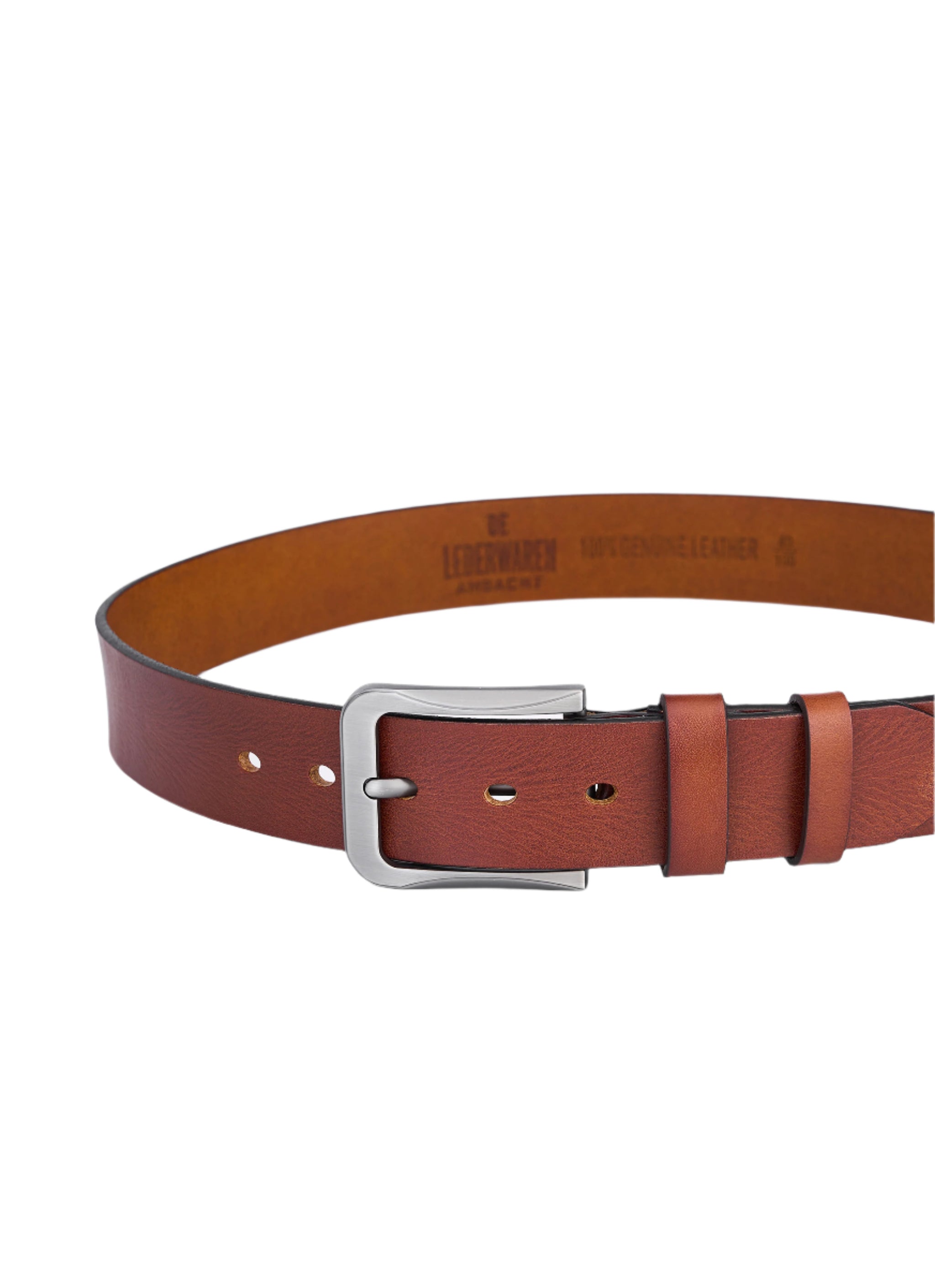 Hoogwaardige Rundleer Riem - Volledig Leer - Bruin - Duurzaam - Premium Lederen Broekriem - Luxe Riemen Heren - Vintage Patroon