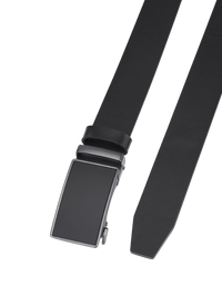 Hoogwaardige Rundleer Riem met Automatische Gesp - Volledig Leer - Zwart - Premium Lederen Broekriem - Duurzaam - Luxe Riemen Heren