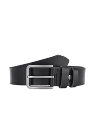 Hoogwaardige Rundleer Riem - Volledig Leer - Zwart - Lederen Broekriem - Ruwe & Duurzame Riemen Heren