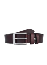 Hoogwaardige Rundleer Riem - Volledig Leer - Donker Bruin - Duurzaam - Premium Lederen Broekriem - Luxe Riemen Heren - Vintage Patroon