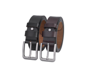 2 Stuks - Splitleer Riemen - Volledig Leer - Duurzaam - Zwart & Bruin - Duurzaam - Lederen Broekriem - Riemen Heren