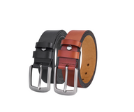 2 Stuks - Hoogwaardige Rundleer Riem - Zwart & Bruin - Volledig Leer - Duurzaam - Lederen Broekriem - Duurzame Riemen Heren