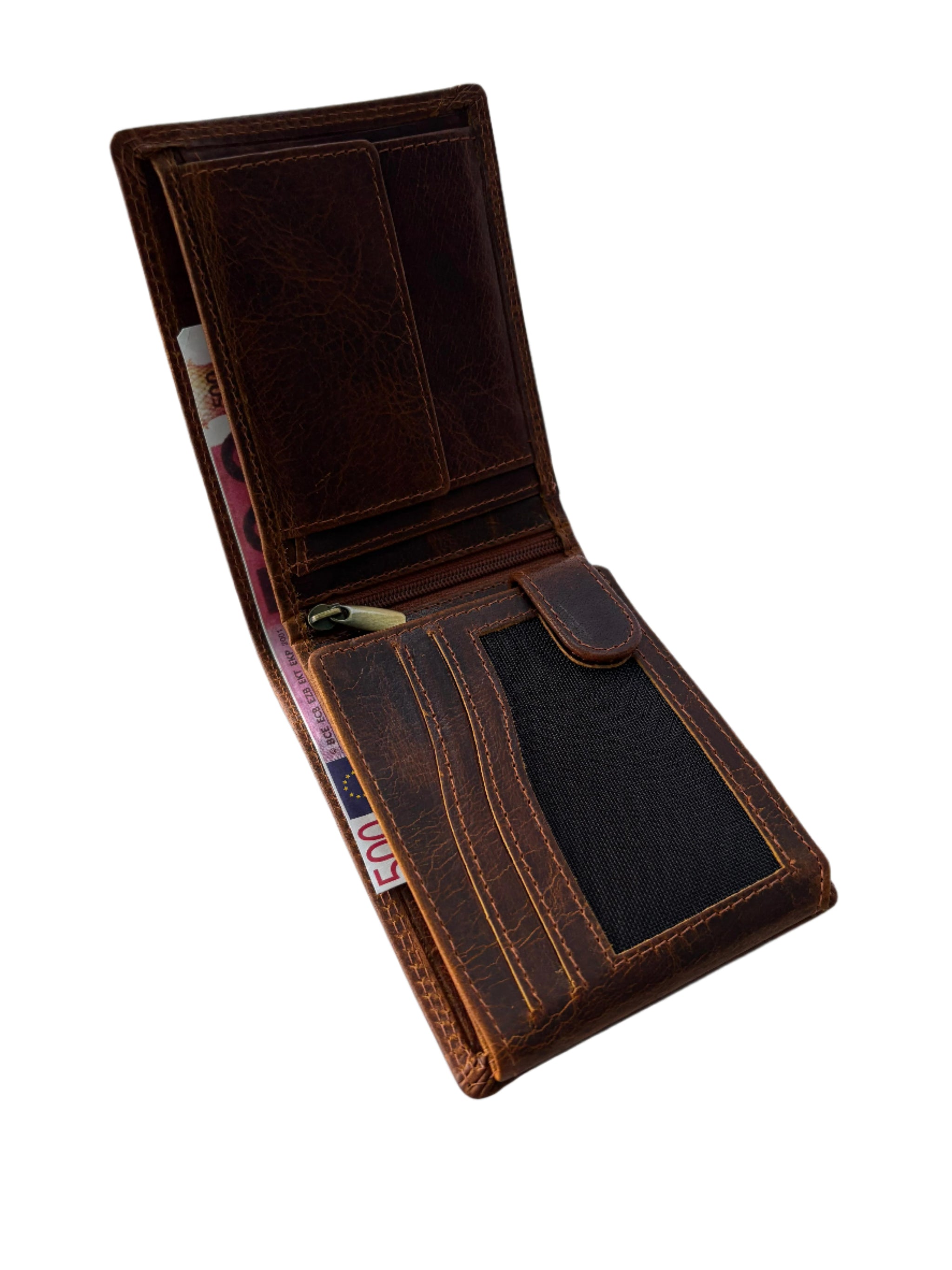 Hoogwaardige Buffelleren Portemonnee – Bruin – Volledig Leer – RFID / Anti Skim – Portemonnee heren – Inclusief Geschenkdoos