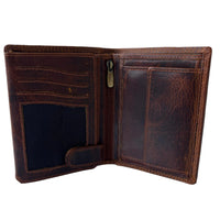 Hoogwaardige Buffelleren Portemonnee – Bruin – Volledig Leer – RFID / Anti Skim – Portemonnee heren – Inclusief Geschenkdoos