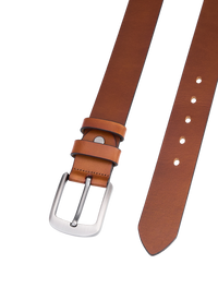 Hoogwaardige Rundleer Riem - Volledig Leer - Cognac - Lederen Broekriem - Duurzame Riemen Heren