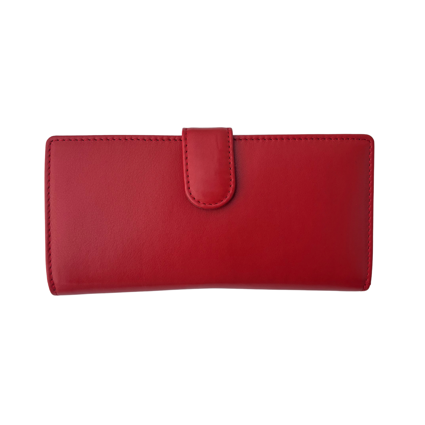 Luxe Portemonnee Dames RFID / Anti Skim - Buffelleer - Rood - Langwerpig - Dames Portemonnee - Volledig Leer - Portefeuille Dames RFID
