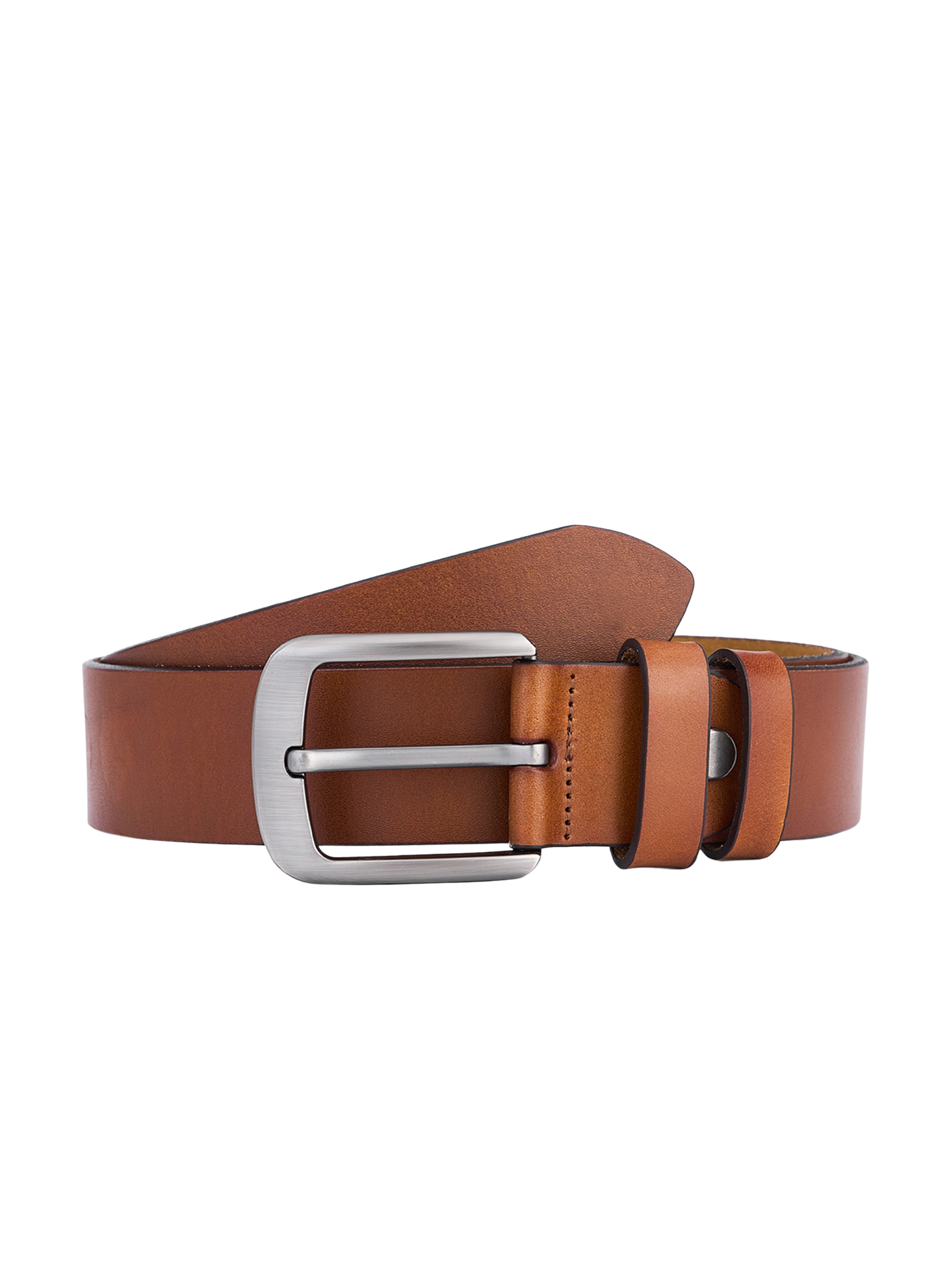 Hoogwaardige Rundleer Riem - Volledig Leer - Cognac - Lederen Broekriem - Duurzame Riemen Heren