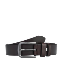 Lot de 4 ceintures en cuir de vachette de haute qualité, entièrement en cuir, marron foncé, résistantes pour homme