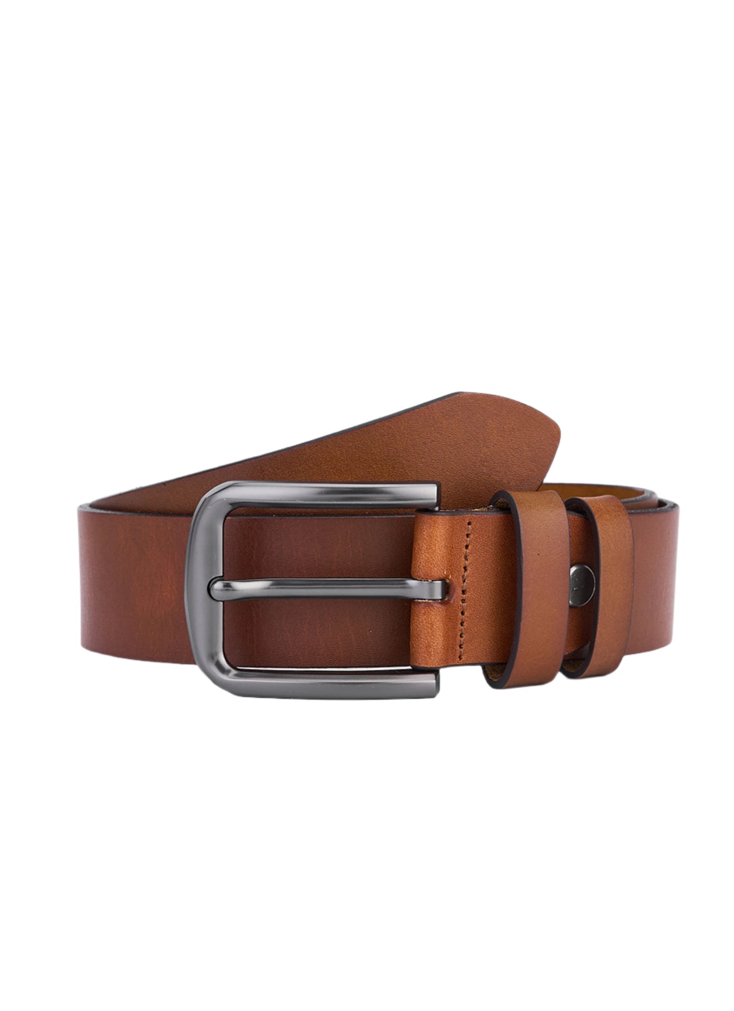 Hoogwaardige Rundleer Riem - Volledig Leer - Cognac - Duurzaam - Premium Lederen Broekriem - Luxe Riemen Heren
