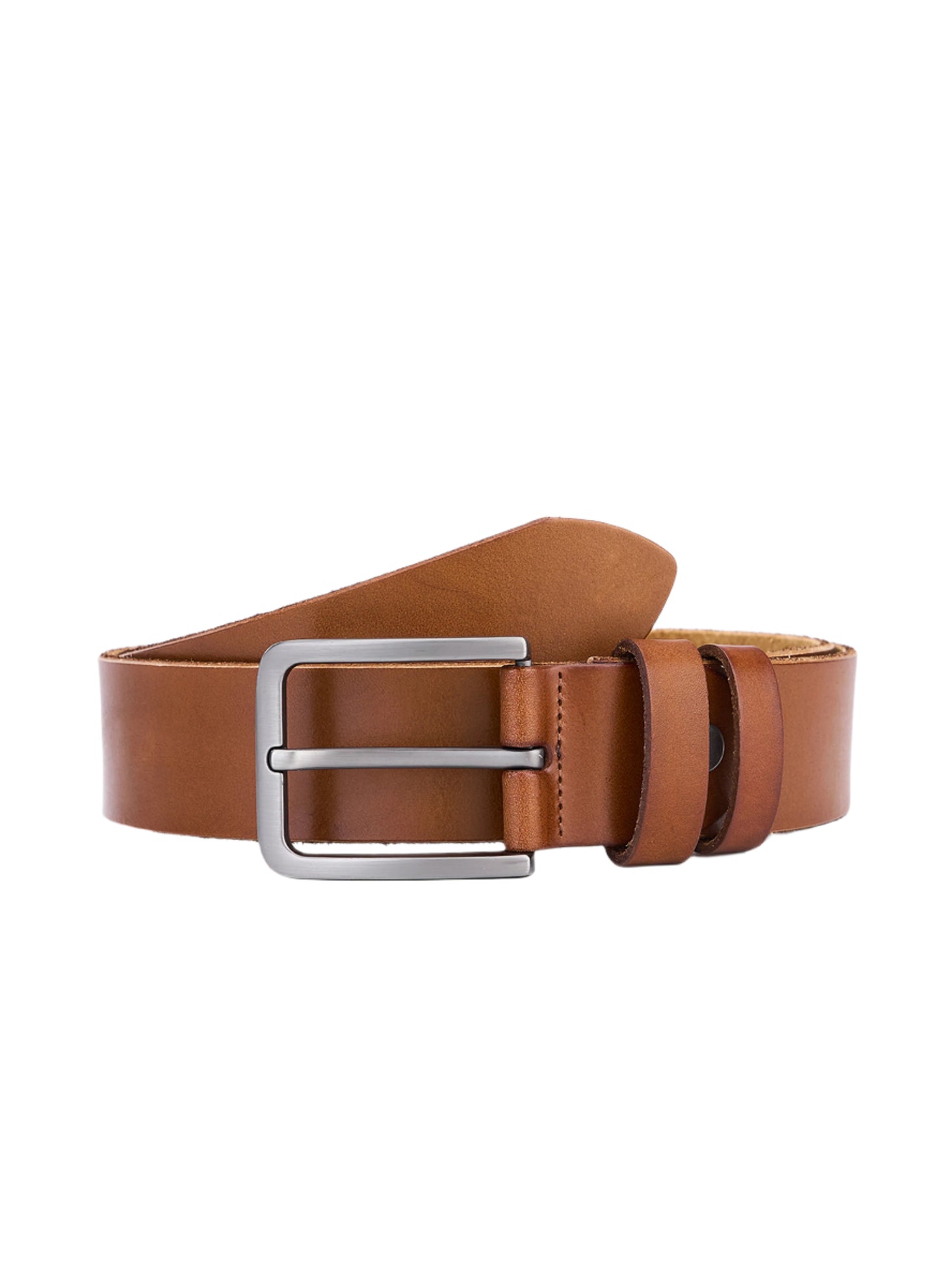 Hoogwaardige Rundleer Riem - Volledig Leer - Cognac - Lederen Broekriem - Ruwe & Duurzame Riemen Heren