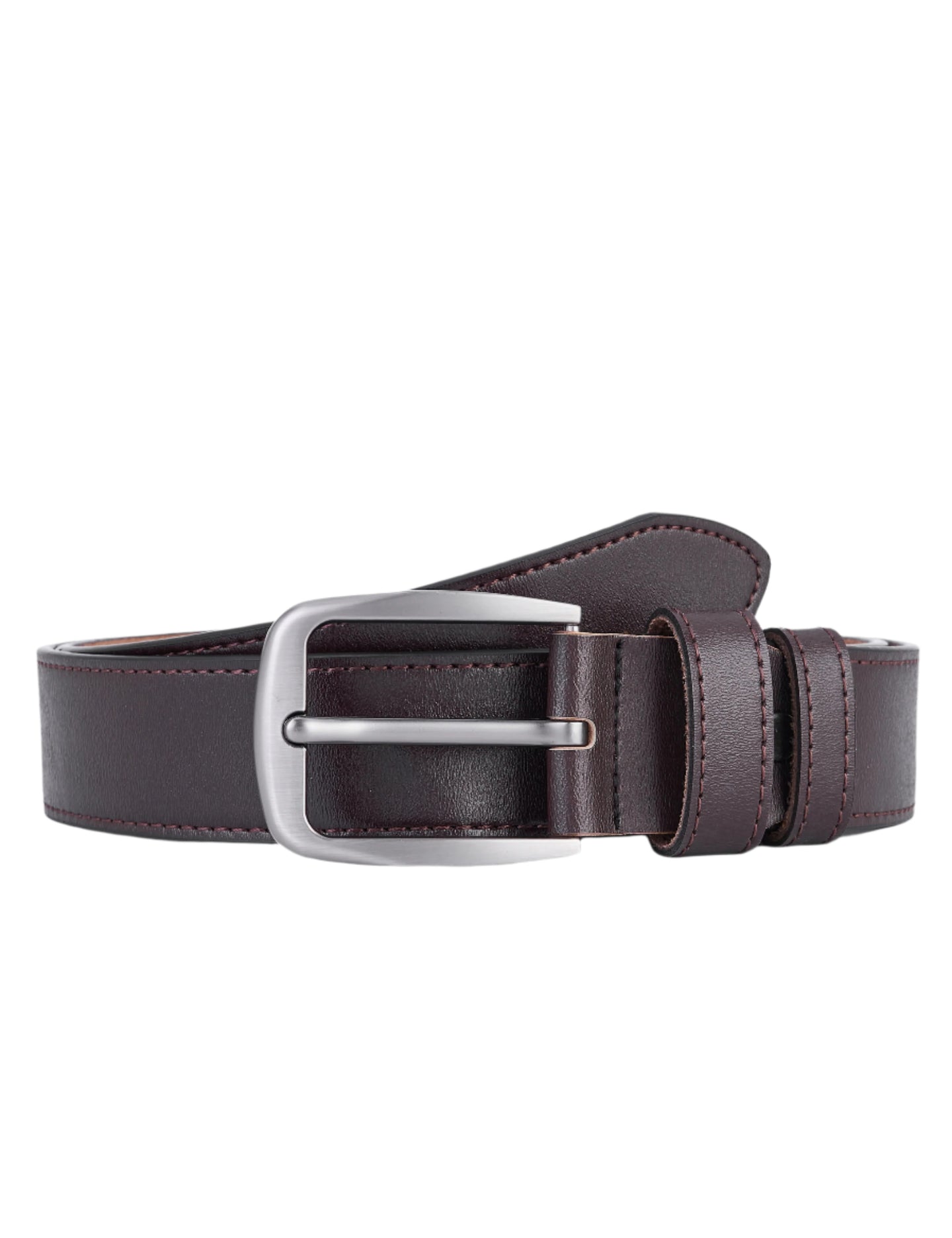 2 Stuks - Splitleer Riemen met Stiksels - Volledig Leer - Zwart & Bruin - Duurzaam - Lederen Broekriem - Riemen Heren