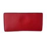 Luxe Portemonnee Dames RFID / Anti Skim - Buffelleer - Rood - Langwerpig - Dames Portemonnee - Volledig Leer - Portefeuille Dames RFID