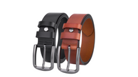 2 Stuks - Hoogwaardige Rundleer Riem - Zwart & Bruin - Volledig Leer - Duurzaam - Premium Lederen Broekriem - Duurzame Riemen Heren