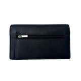 Luxe Portemonnee Dames RFID / Anti Skim - Buffelleer - Zwart - Dames Portemonnee - Volledig Leer - Portefeuille Dames RFID