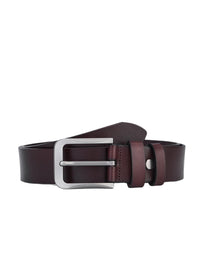 Hoogwaardige Rundleer Riem - Volledig Leer - Donker Bruin - Duurzaam - Premium Lederen Broekriem - Luxe Riemen Heren - Vintage Patroon