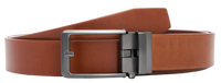 Automatische Leren Riem Heren – 2 Stuks – 100% Rundleer – Zonder Gaatjes – Verstelbaar Maat 90 t/m 135 – Zwart & Cognac