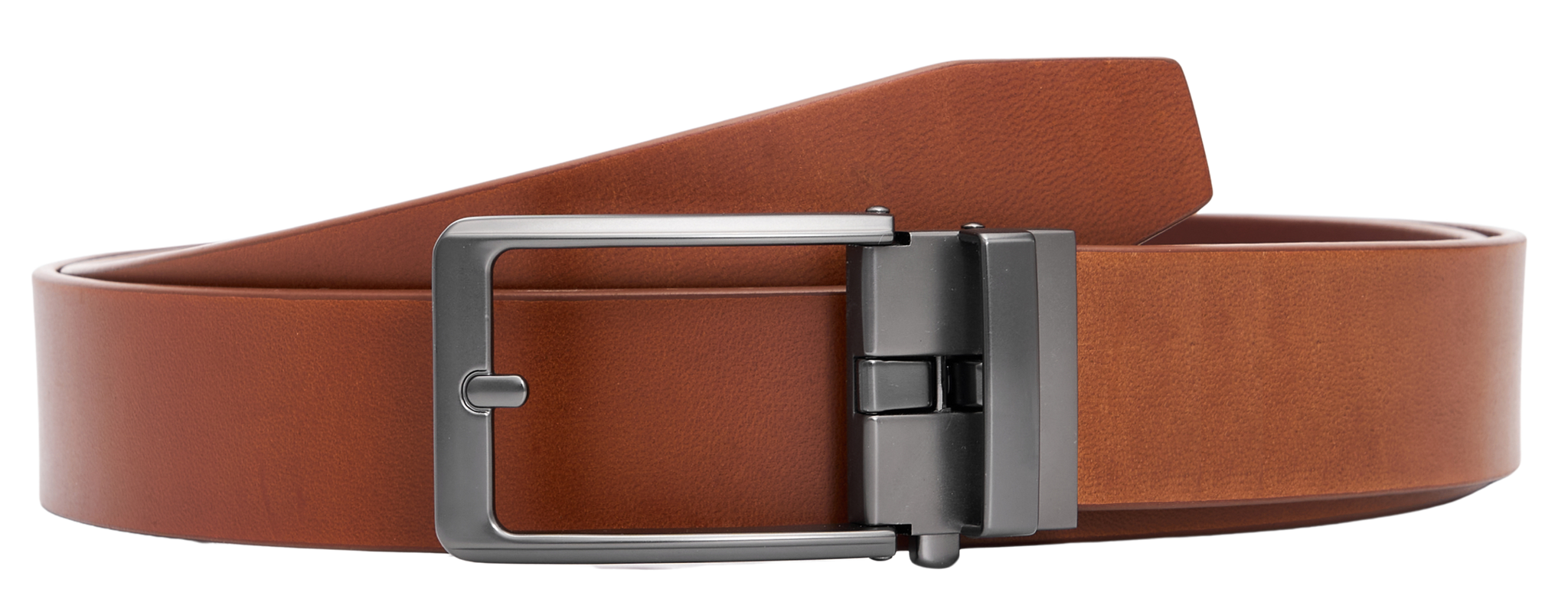 Automatische Leren Riem Heren – 2 Stuks – 100% Rundleer – Zonder Gaatjes – Verstelbaar Maat 90 t/m 135 – Zwart & Cognac