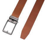 Automatische Leren Riem Heren – 100% Rundleer – Zonder Gaatjes – Verstelbaar Maat 90 t/m 135 – Cognac