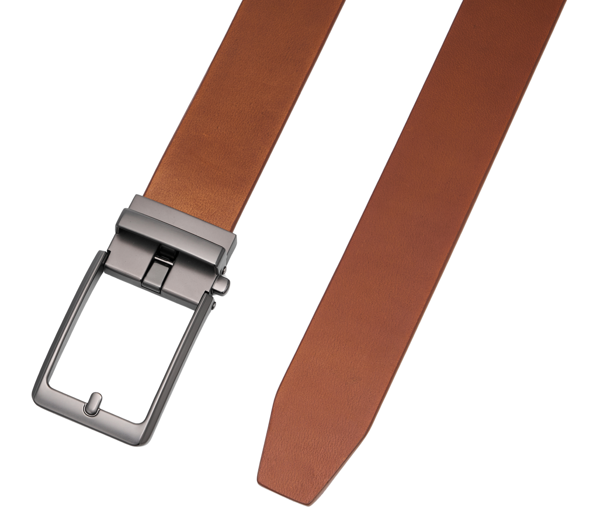 Automatische Leren Riem Heren – 100% Rundleer – Zonder Gaatjes – Verstelbaar Maat 90 t/m 135 – Cognac
