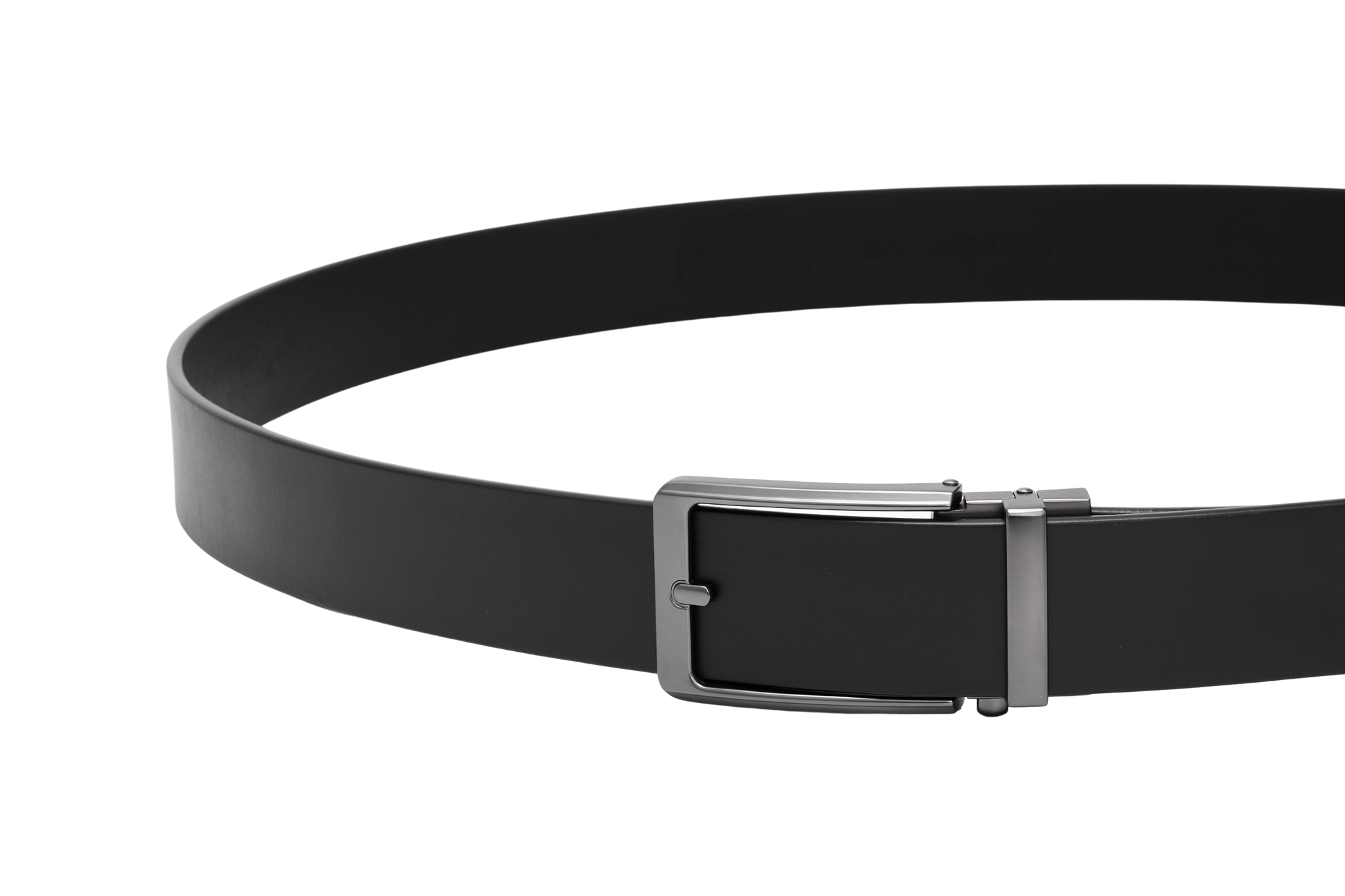 Automatische Leren Riem Heren – 2 Stuks – 100% Rundleer – Zonder Gaatjes – Verstelbaar Maat 90 t/m 135 – Zwart & Cognac