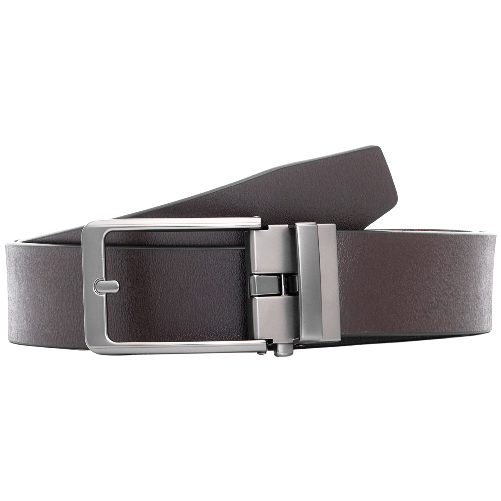 Automatische Riem Heren – 2 Stuks – 100% Split Rundleer – Zonder Gaatjes – Verstelbaar Maat 90 t/m 135 – Zwart & Bruin